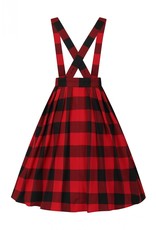 Hell Bunny SPECIAL ORDER Hell Bunny Teen Spirit Pinafore Skirt Red