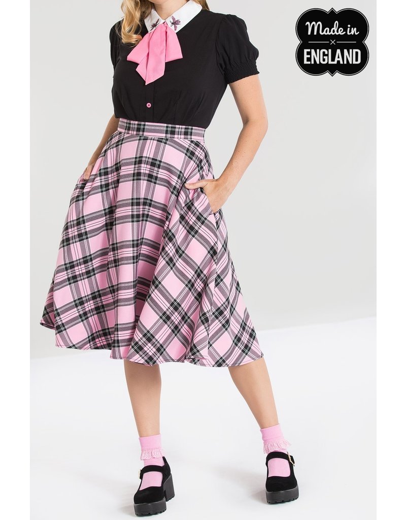 Hell Bunny SPECIAL ORDER Hell Bunny Islay Tartan Skirt Pink