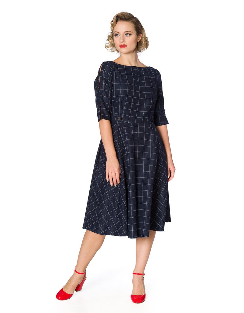 Banned SPECIAL ORDER Dancing Days Cheeky Check Dress Navy
