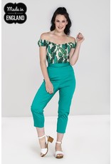 Hell Bunny Hell Bunny Helen Cigarette Trousers Green