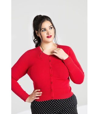 Hell Bunny Hell Bunny Retro Paloma Cardigan Red