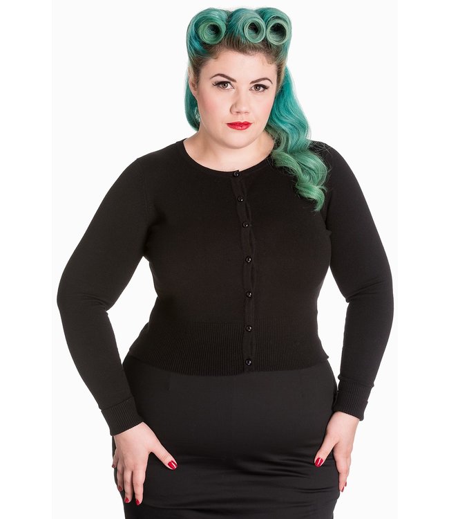 Hell Bunny Hell Bunny Retro Paloma Cardigan Black