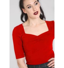 Hell Bunny SPECIAL ORDER Hell Bunny Philippa Jersey Top Red