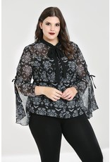 Hell Bunny Hell Bunny Lost Whispers Chiffon Blouse