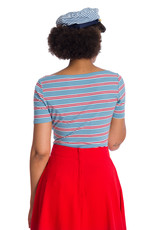 Banned Dancing Days Kate Striped Top Blue Red