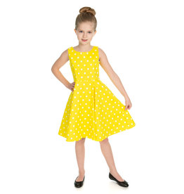 Hearts and Roses Hearts & Roses Yellow Polka Dot Kids Dress