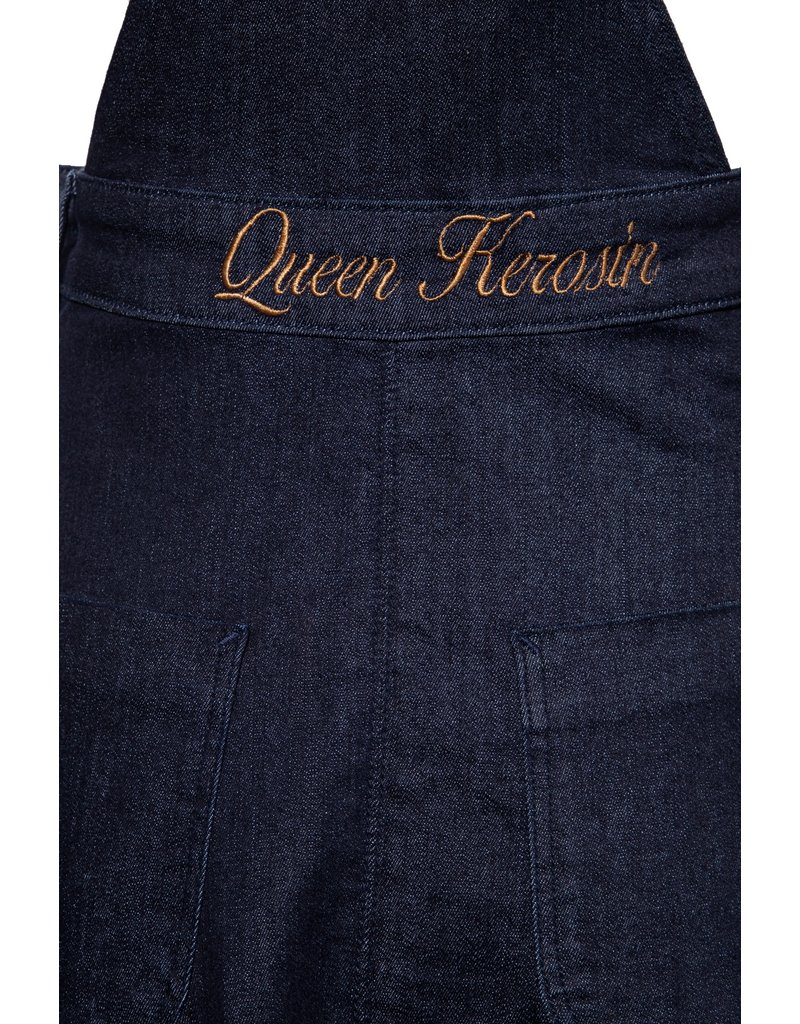 Queen Kerosin Queen Kerosin Workwear Denim Pinafore Skirt