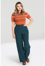 Hell Bunny Hell Bunny Ginger Swing Trousers Petrol