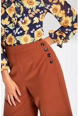 Hell Bunny Hell Bunny Ginger Swing Trousers Brown