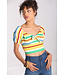 Hell Bunny Hell Bunny Retro Solange Striped Crop Top