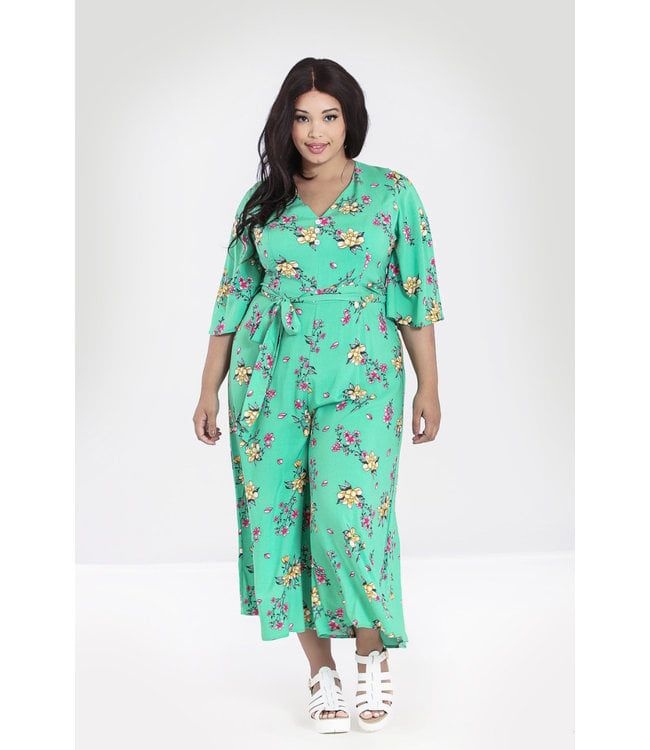 Hell Bunny SPECIAL ORDER Hell Bunny Adelina Jumpsuit Mint