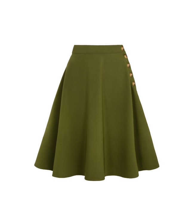 Hell Bunny SPECIAL ORDER Hell Bunny Ravenwood Skirt Khaki