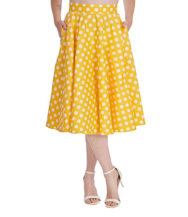 Banned Banned 1950s Lemon Spot Swing Skirt