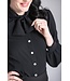 Hell Bunny Hell Bunny 1940s Mia Long Sleeve Blouse Black