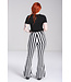 Hell Bunny Hell Bunny Gaspar Striped Flared Trousers