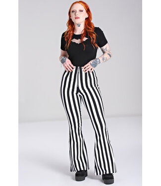 Hell Bunny Hell Bunny Gaspar Striped Flared Trousers