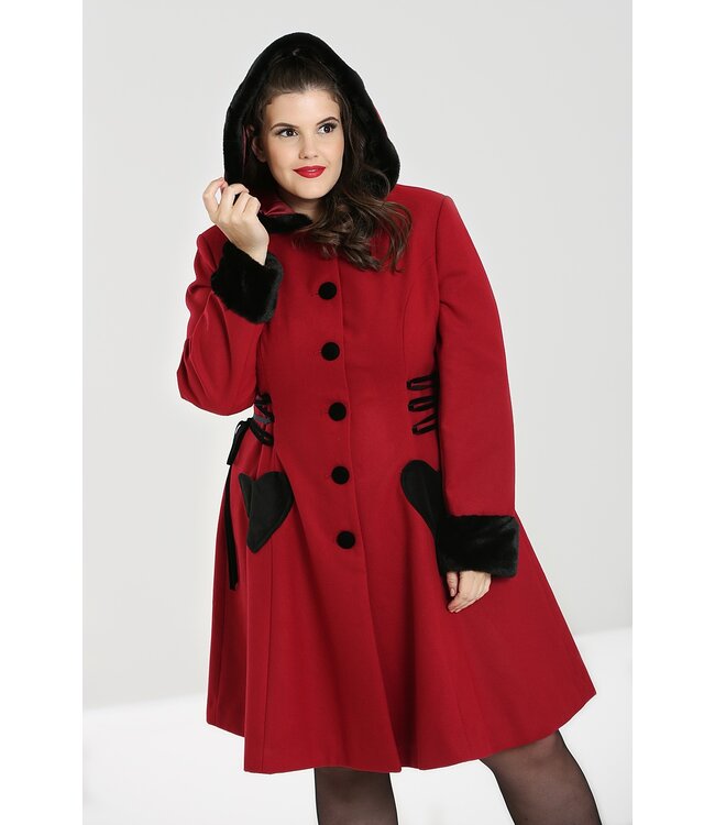 Hell Bunny SPECIAL ORDER Hell Bunny Scarlet Coat Bordeaux Red