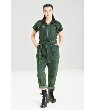 Hell Bunny SPECIAL ORDER Hell Bunny Alternative Finn Boilersuit Green