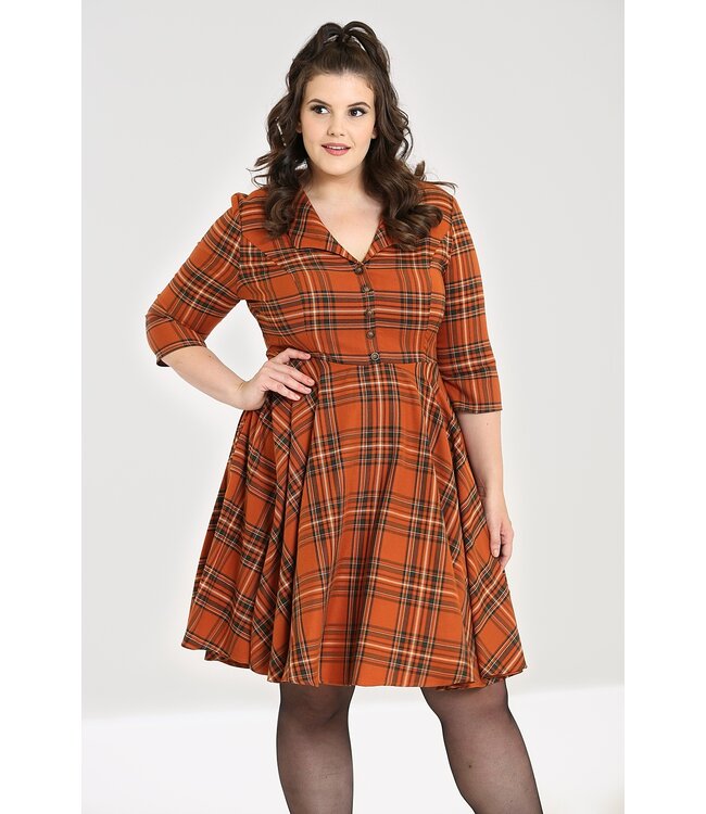 Hell Bunny SPECIAL ORDER Hell Bunny 1950s Tawny Midi Swing Dress