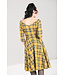 Hell Bunny SPECIAL ORDER Hell Bunny 1950s Wither Mustard Tartan Swing Dress