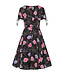 Hell Bunny Hell Bunny 1940s Eloise Rose Spiderweb Dress