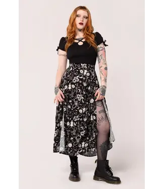 Hell Bunny Hell Bunny Alternative Star Sign Maxi Skirt