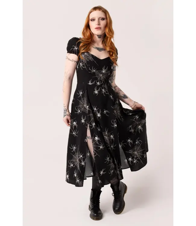 Hell Bunny Hell Bunny Alternative Gungy Spider Maxi Dress