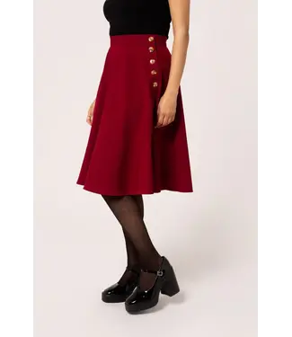 Hell Bunny Hell Bunny Ravenwood Skirt Bordeaux Red