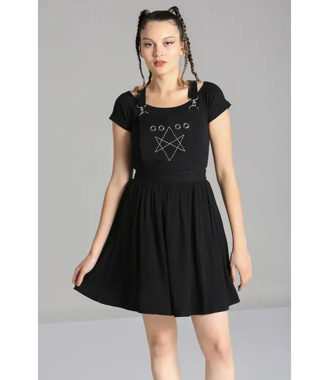 Hell Bunny Hell Bunny Destroya Pinafore Mini Dress