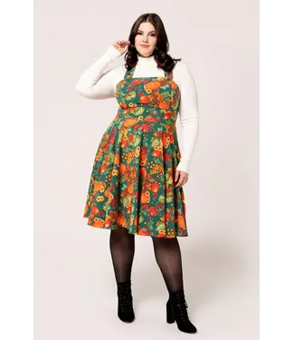 Hell Bunny Hell Bunny 1950s Autumn Pumpkin Pinafore Dress