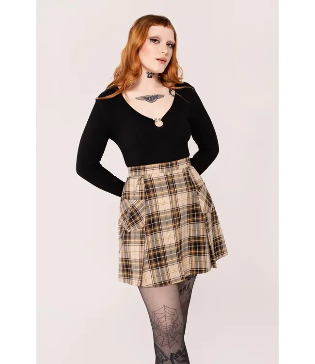 Hell Bunny Hell Bunny Alternative Saffie Tartan Mini Skirt