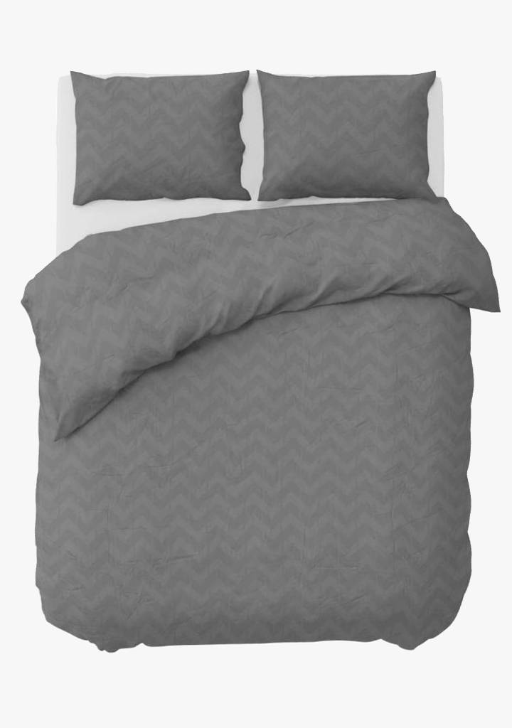 Duvet Cover Pierre Cardin Zigzag Uni Jaquard Grijs Ambianzz