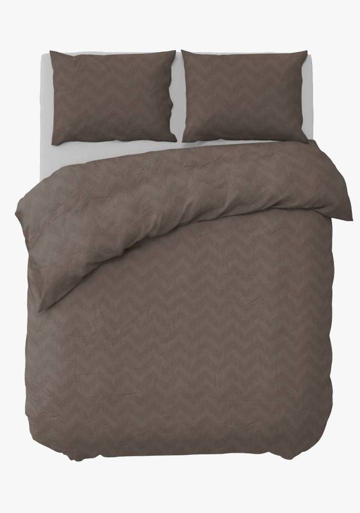 Duvet Cover Pierre Cardin Zigzag Uni Jaquard Taupe Ambianzz