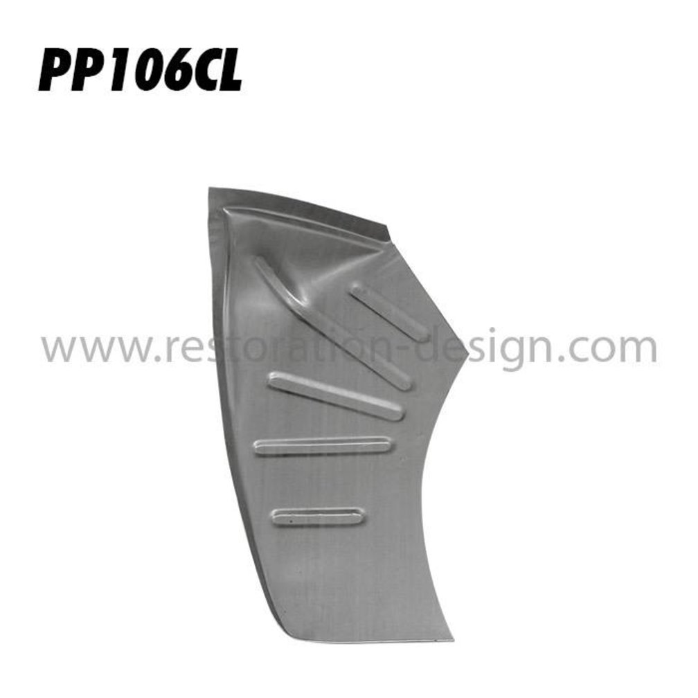 Front complete outer wheel well, left 1956 - 57 (5 rib version) | 64450201500