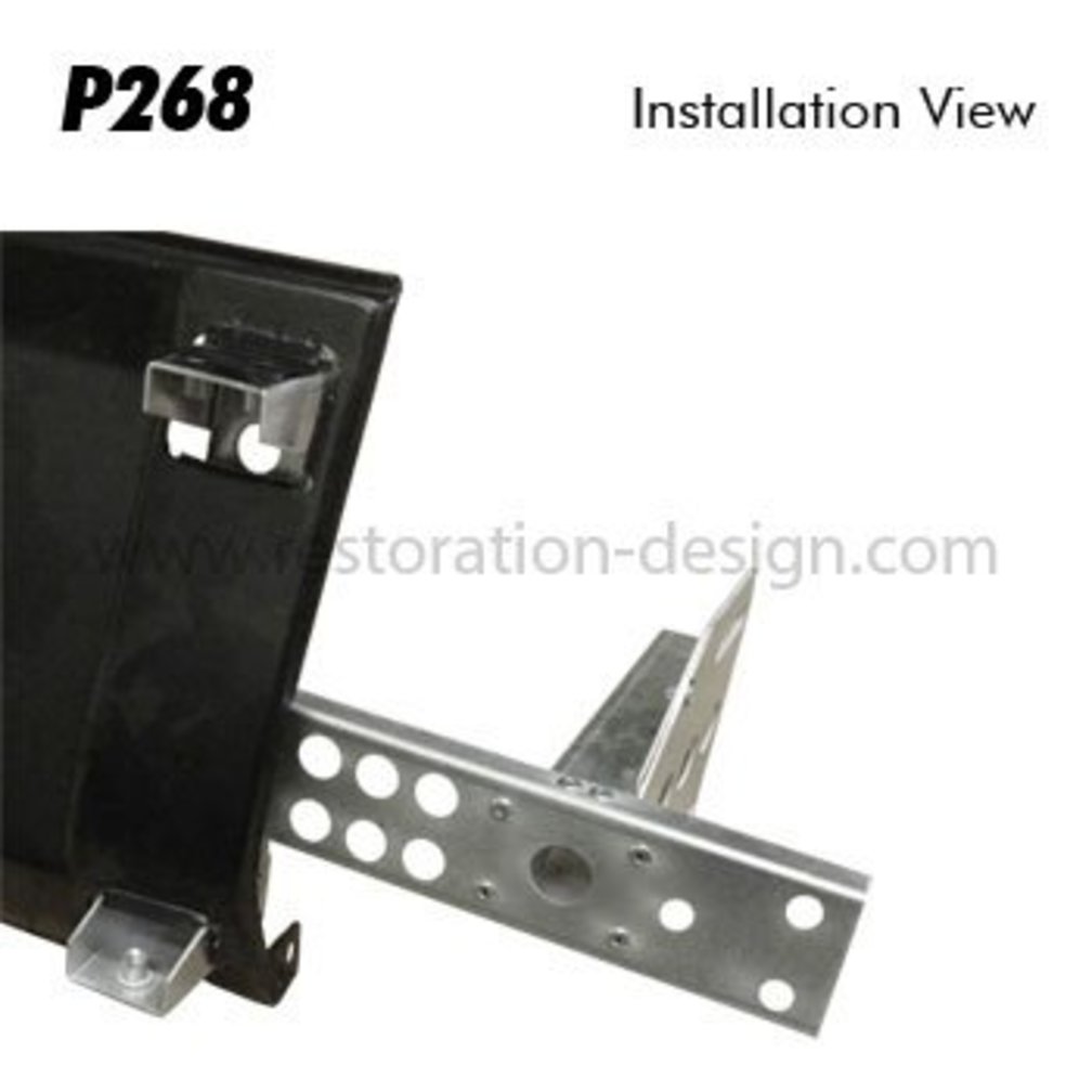 Bumper bracket rear pair, Aluminum (1974-89)