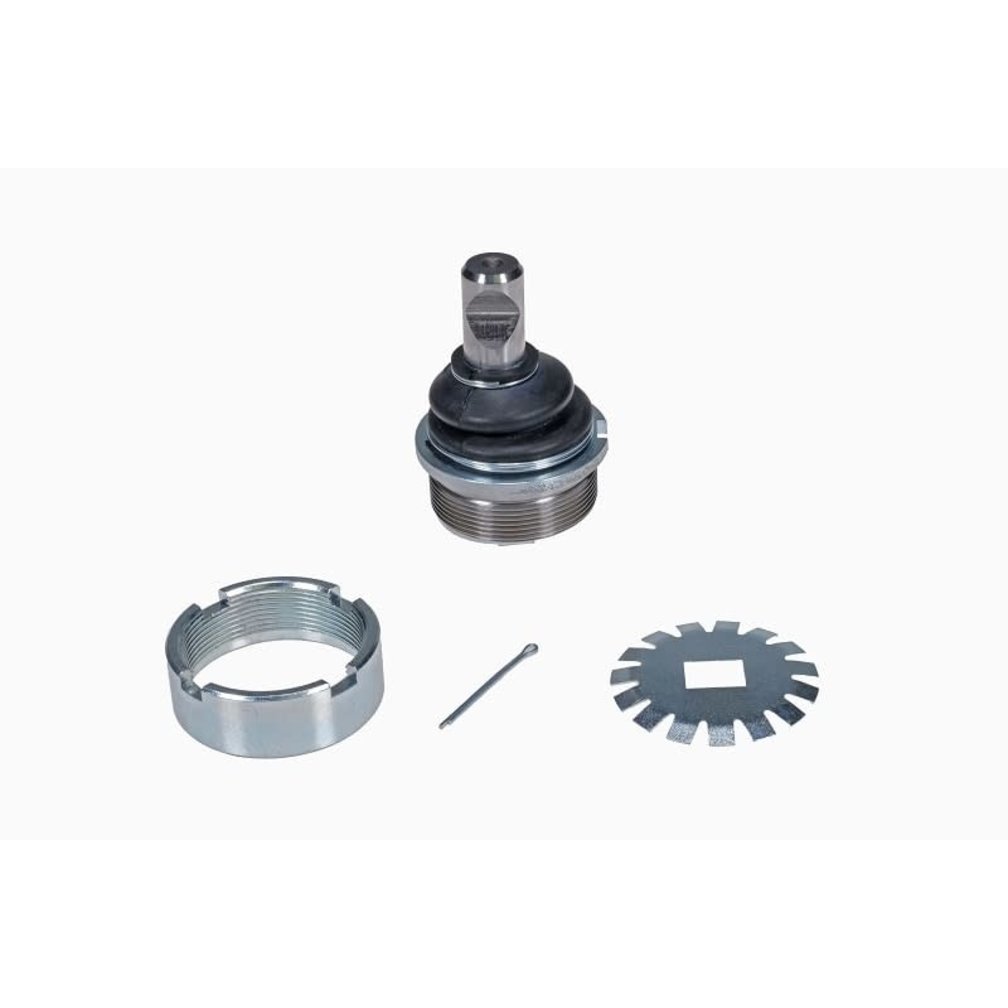 De-cambered ball joint (72-76) Providing additional negative camber