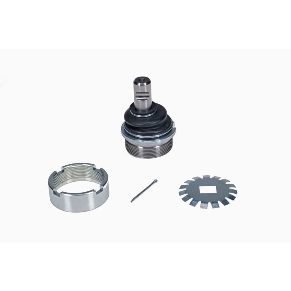 De-cambered ball joint (70-71) Providing additional negative camber