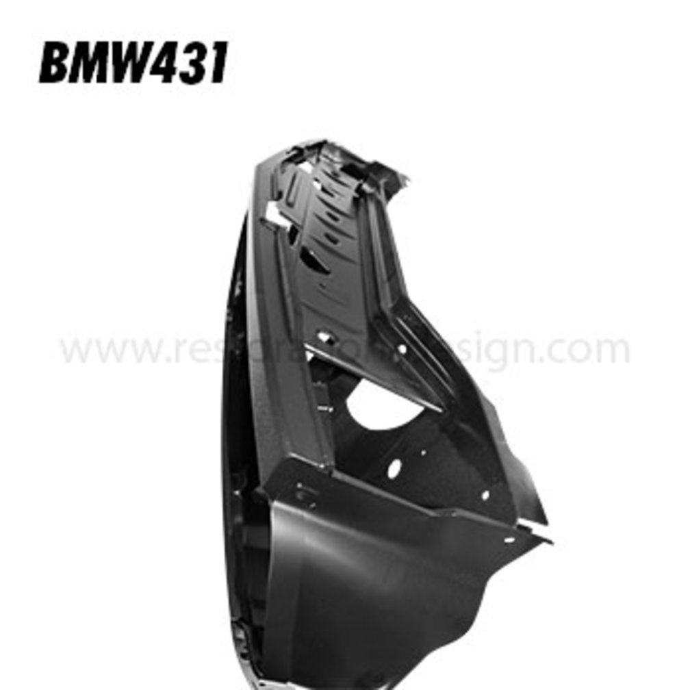 Front panel complete for 1600 ti, 2002 ti and 2002 tii up to 08/1973 for aluminium grilles without air intake tube