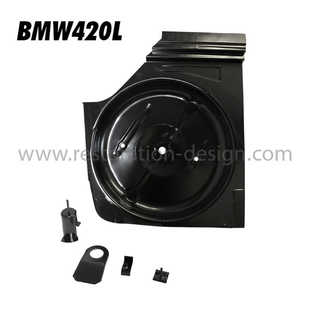 Trunk Floor for spare tire w/ brackets, Left