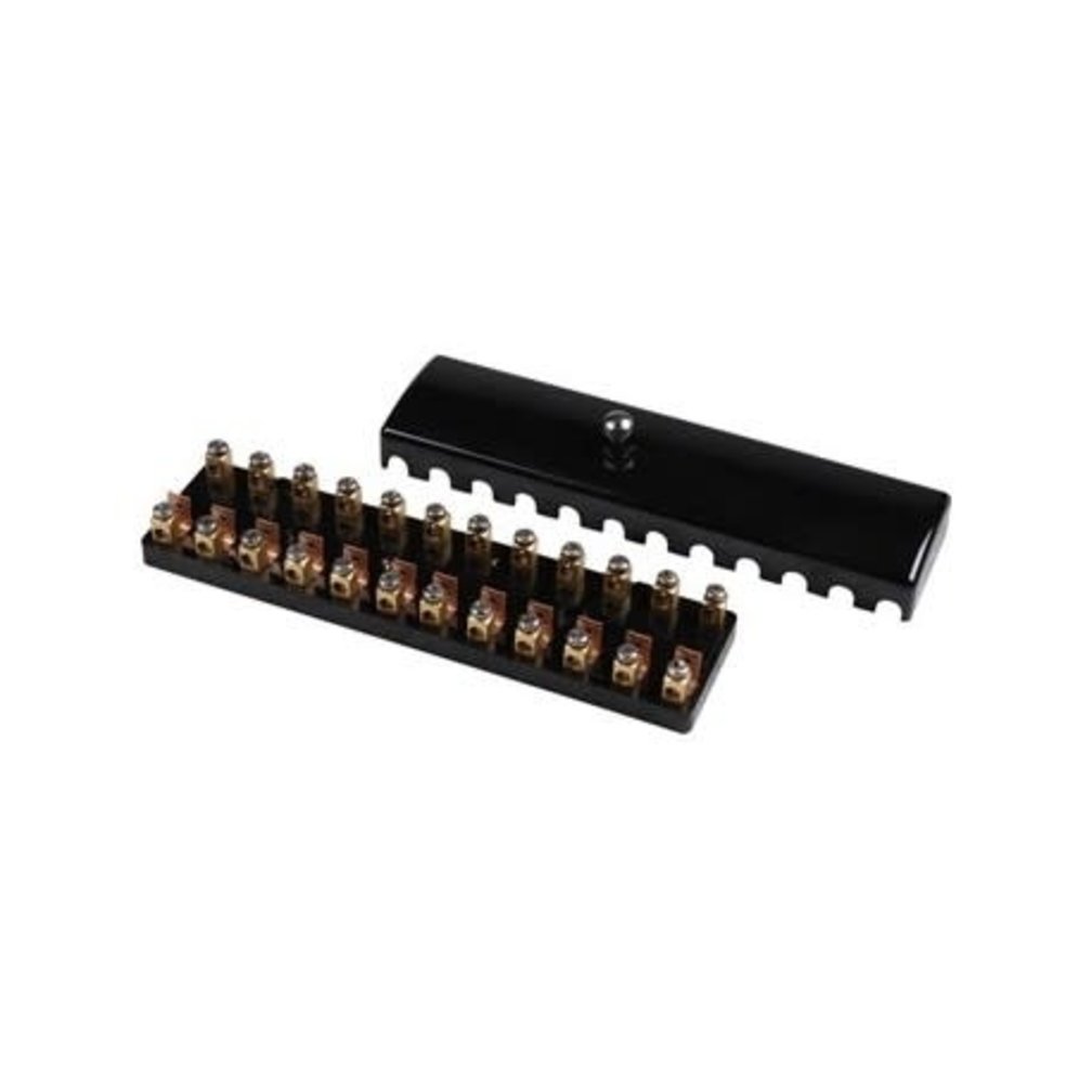 Fuse box, 12 poles, bakelite