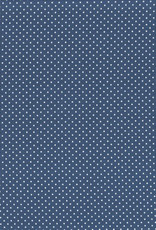 Polka dots denim blauw