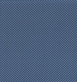 Polka dots denim blauw