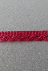 Lint met schulp/lus randje fuschia