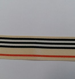 Ripsband beige streep