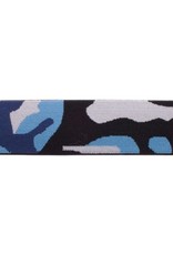 Elastiek legerprint blauw