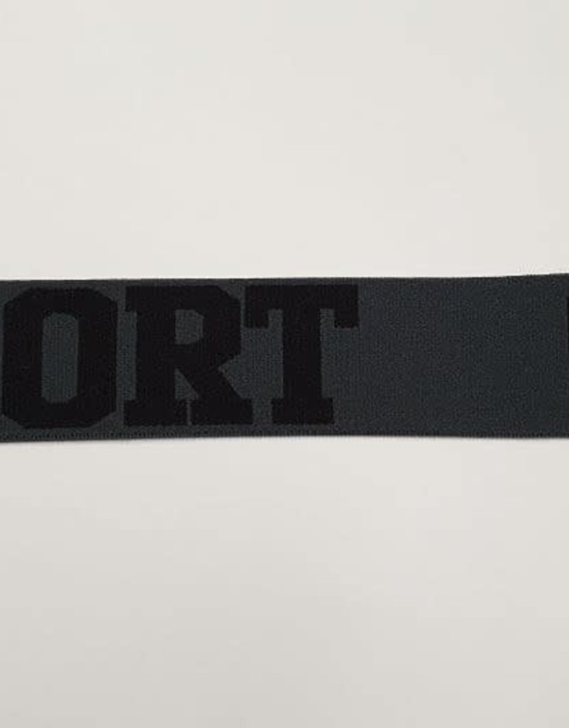 Sport elastiek 32mm  grijs zwart