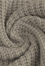 Cotton knitted cable grijs