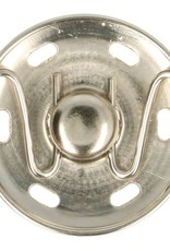Aannaaibare drukknoop zilver 21 mm