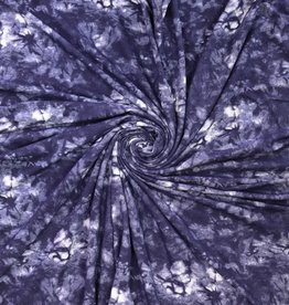 French terry batik blauw