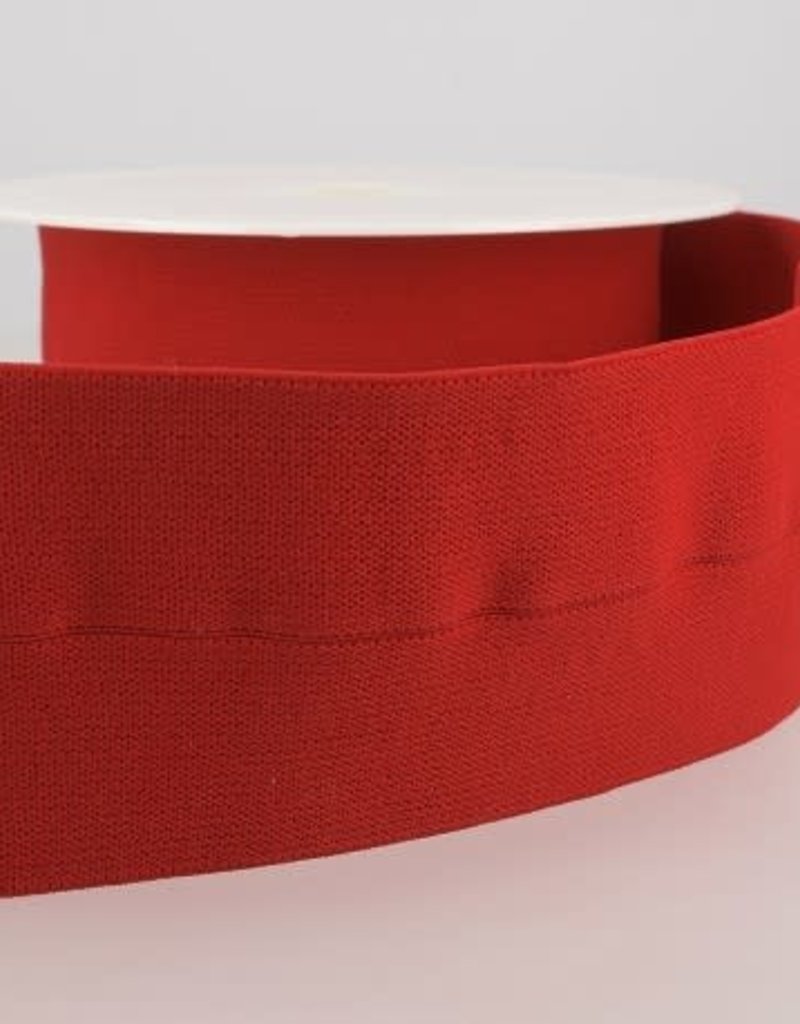 Omvouwelastiek 60 mm rood